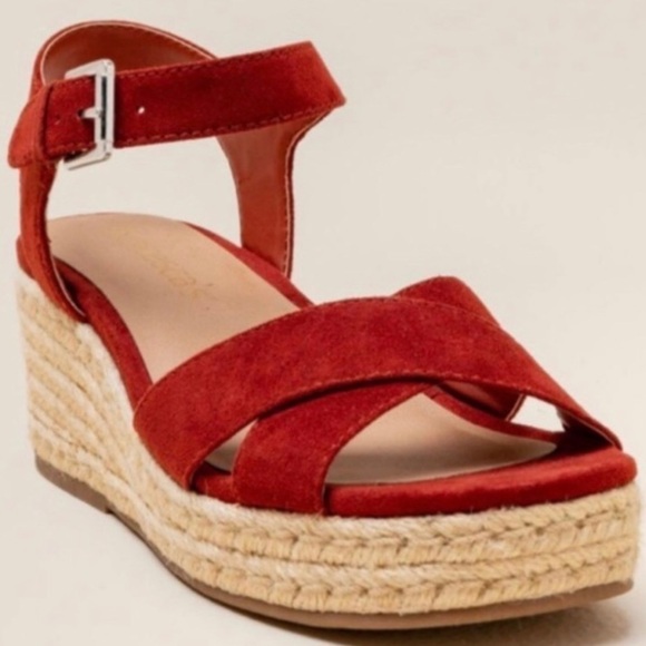 Francesca's Collections Shoes - Francescas Burnt Orange Espadrilles